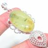 Natural Prehnite Gemstone Handmade 925 Sterling Silver Pendant 3.11" S1B95