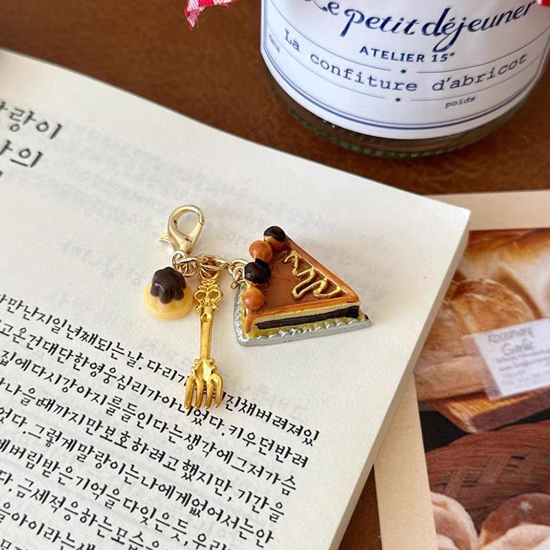 Творческий уникальный пончик хлеб кофе телефон брелок ремешок кулон шнурок имитация еды игрушки брелок сумка аксессуары подарок