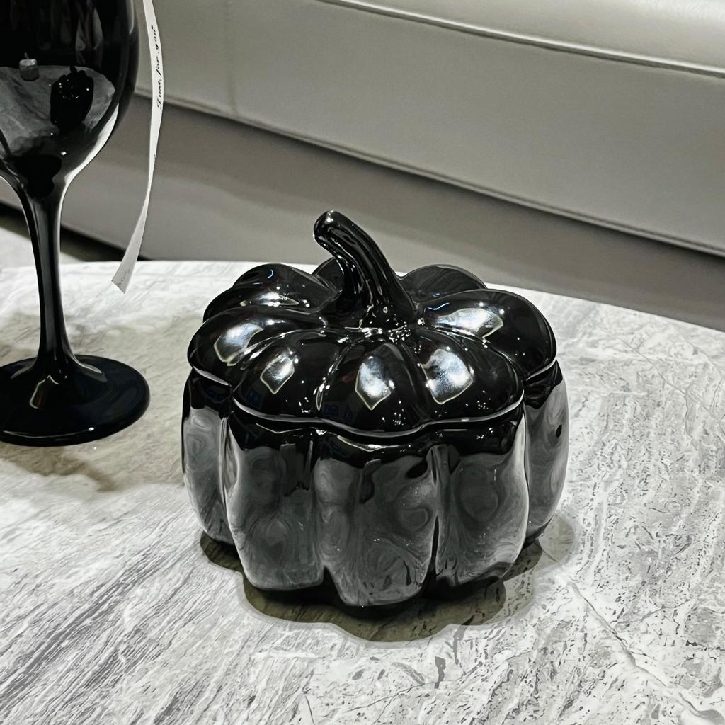 Банка для хранения тыквы Креативная гостиная Настольная банка для хранения закусок и конфет Современный стиль Домашняя кухня Керамический контейнер для хранения