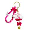 Cartoon Style Wind Chime Floating Bottle Keychain Adorable Bear Acrylic Gift Pendant