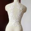 1Pcs White Black Lace Applique Handmade Beads Wedding Dress Decoration DIY Collar Lace Patch