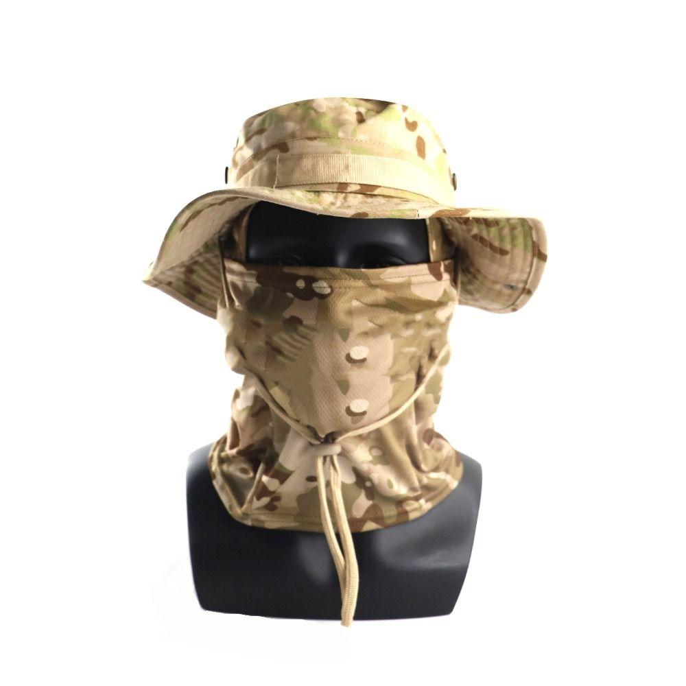 Sunscreen Balaclava Boonie Hat Wide Brim Sun Hat Durable Fishing Cap Full Face Mask Set Climbing