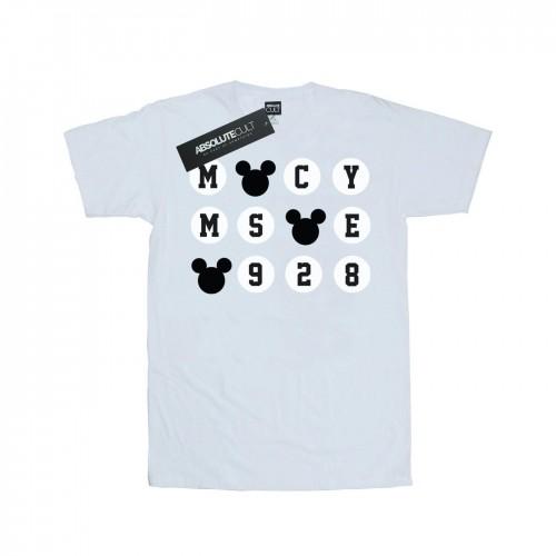 Disney Womens/Ladies Mickey Mouse 1928 Circles Cotton Boyfriend T-Shirt