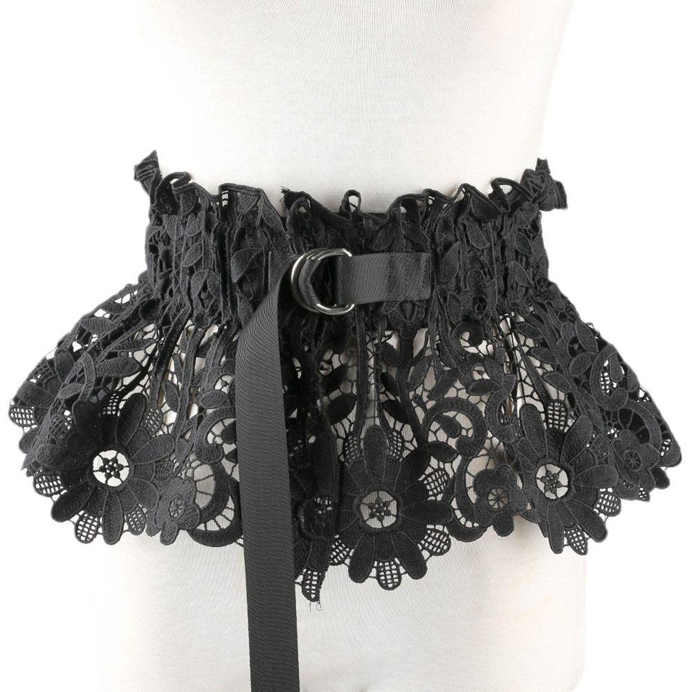 Fashion Casual High Waist Wide Waist Band Ladies Dress Cummerbands Corset Waistband Lace Tie Belt