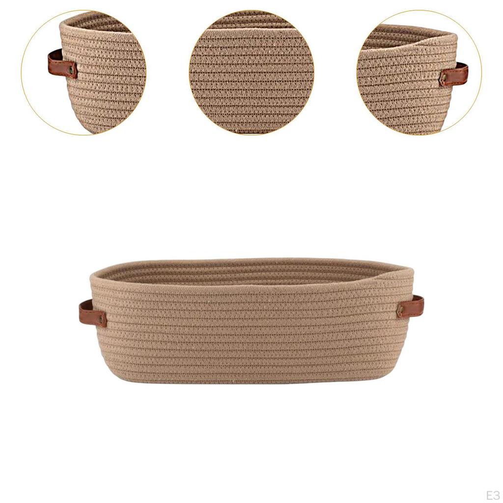 Basket Cotton with Handle, Storage And Bathroom Organizer Container