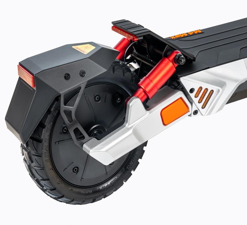 KuKirin M4 Max foldbar elektrisk scooter 800W, 48V 18,2Ah batteri, tophastighed 45 km/t, 10 tommer dæk, støddæmper for og bag