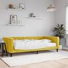 VidaXL Daybed with Mattress Yellow 100x200 Cm Velvet 3196679