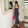 Dress Summer Women Casual Evening Strap Vestidos Elegant Slim Clothes Female Korean Knitted Midi Dresses