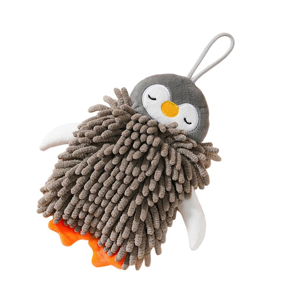 Lovely Penguin Chenille Hand Towel Quick Drying And Easy To Hang For Home Decoration Hand Towels 1PC