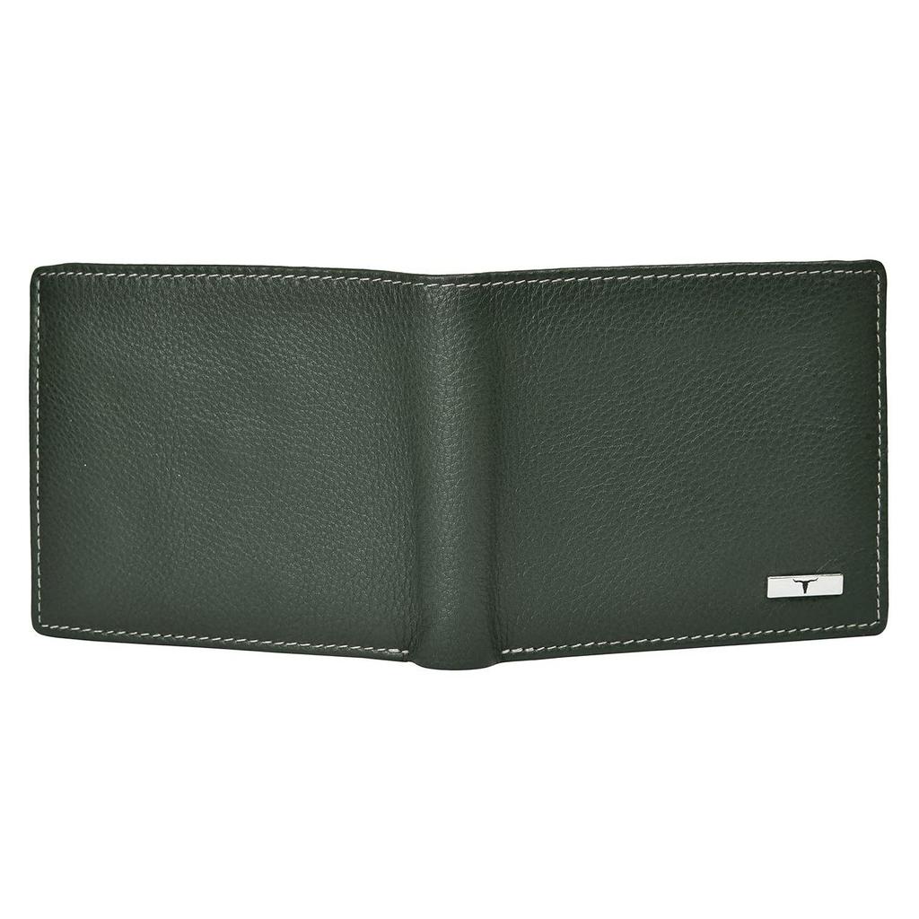 Kyle Green/Grey Leather Wallet for Men
