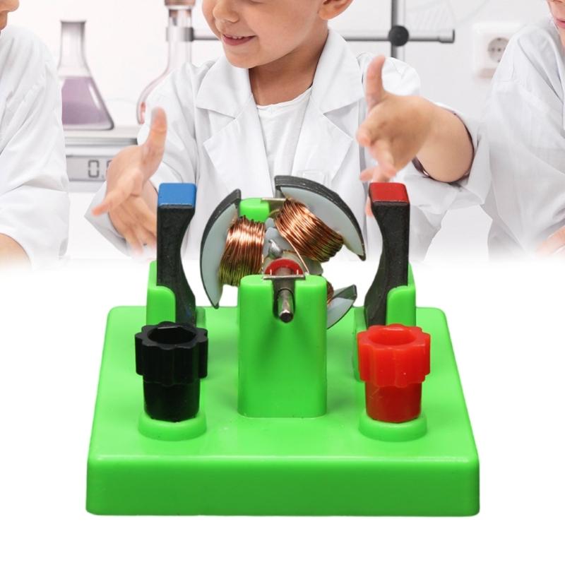 Модель двигателя постоянного тока открытого типа Электрический эксперимент Двигатель постоянного тока Физический учебный инструмент для образовательных целей