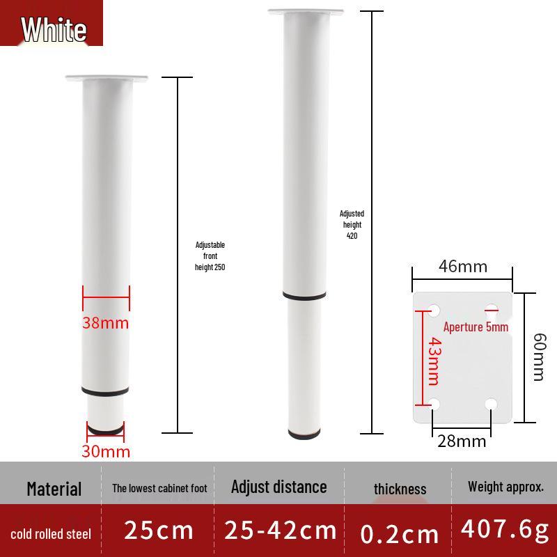 Adjustable Furniture Legs: Coffee Table, Sofa, TV Cabinet, Bed, and Telescopic Support Legs.