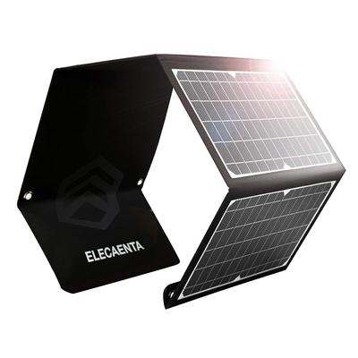 Солнечная панель ELECAENTA 30 Вт с 3 USB-портами для быстрой зарядки и легким покрытием ETFE для использования на открытом воздухе, совместима с портами iPhone и Android, зарядка PD18W/QC3.0,