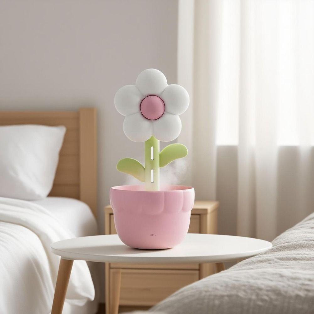 Cute Desktop Cool Fogger 300ml Cool Mist Air Purifier Flower Air Humidifier Office