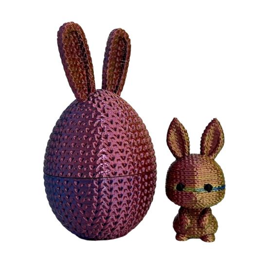 3D-печатное пасхальное яйцо-кролик, наполненное пасхальное яйцо с кроликом внутри, наполнители для пасхальной корзины для дома, офиса, декора стола