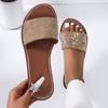 Fashion Women Slippers New Summer Women Sandals Crystal Glitter Flat Soft Bling Female Candy Flip Flops Indoor Ladies Slides Beach Shoes