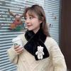 Women's Winter Scarf Dot Collar Warm Scarf Thick Plush Neck Scarf Shawl Fashion Outdoor Ins Scarf