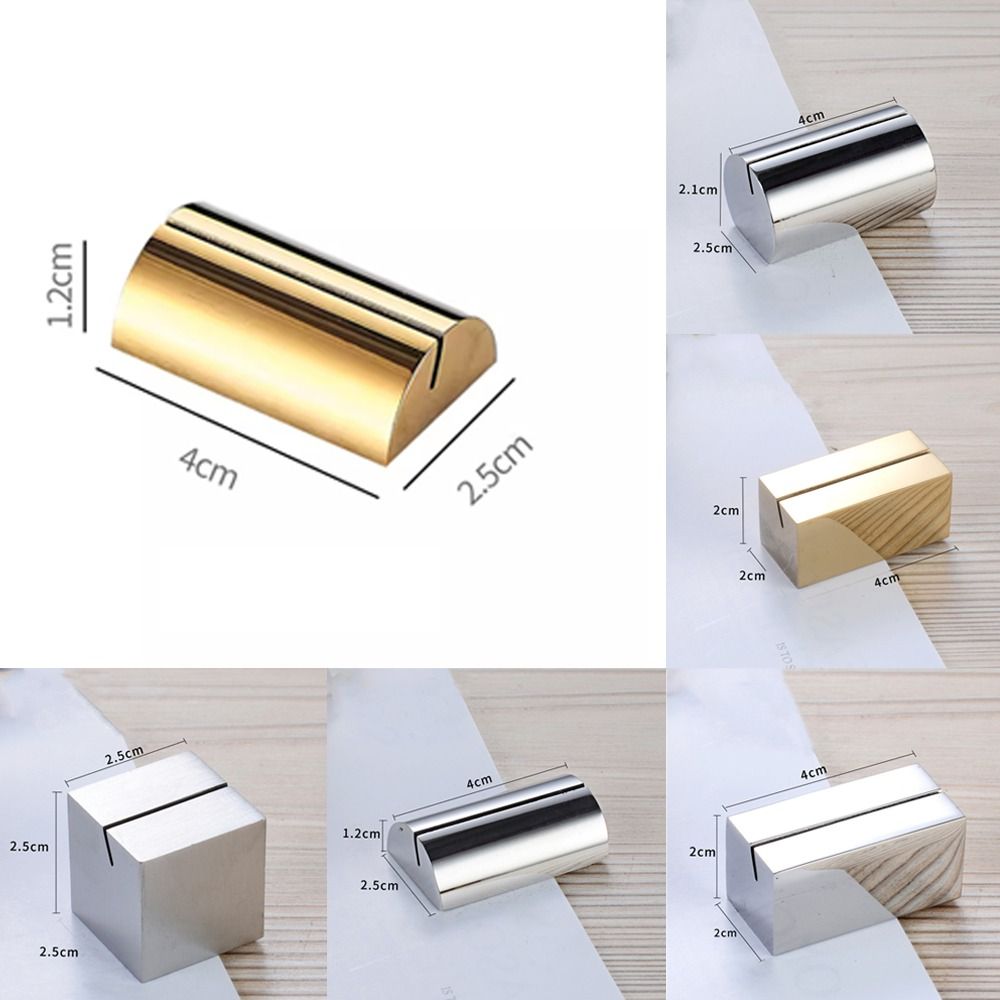 Geometric Shape Photo Picture Holder Clip Solid Menu Sign Holder  Wedding Party