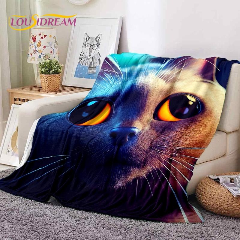 3D Persian Cat,Cute Calico Cat,Ragdoll Cartoon Soft Blankets,Keep Warm Throw Blanket for Picnic Beds Sofa Home Bedroom Gift Kid