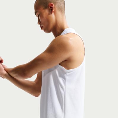 Men's Nike MILER Running Tank Tops Men's White