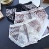 Women's Spring and Summer Leopard Print Mesh Lace Sexy Low Waist Underwear