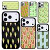 Чехол Capa для iPhone 17 Air 16 Pro Max 15 Plus 11 13 Mini 14 12 Задняя крышка телефона Узор Летнее Мороженое Зеленый Чай
