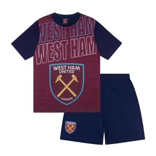 West Ham United FC Boys Brooking 10 Sublimated Short Pyjama Set