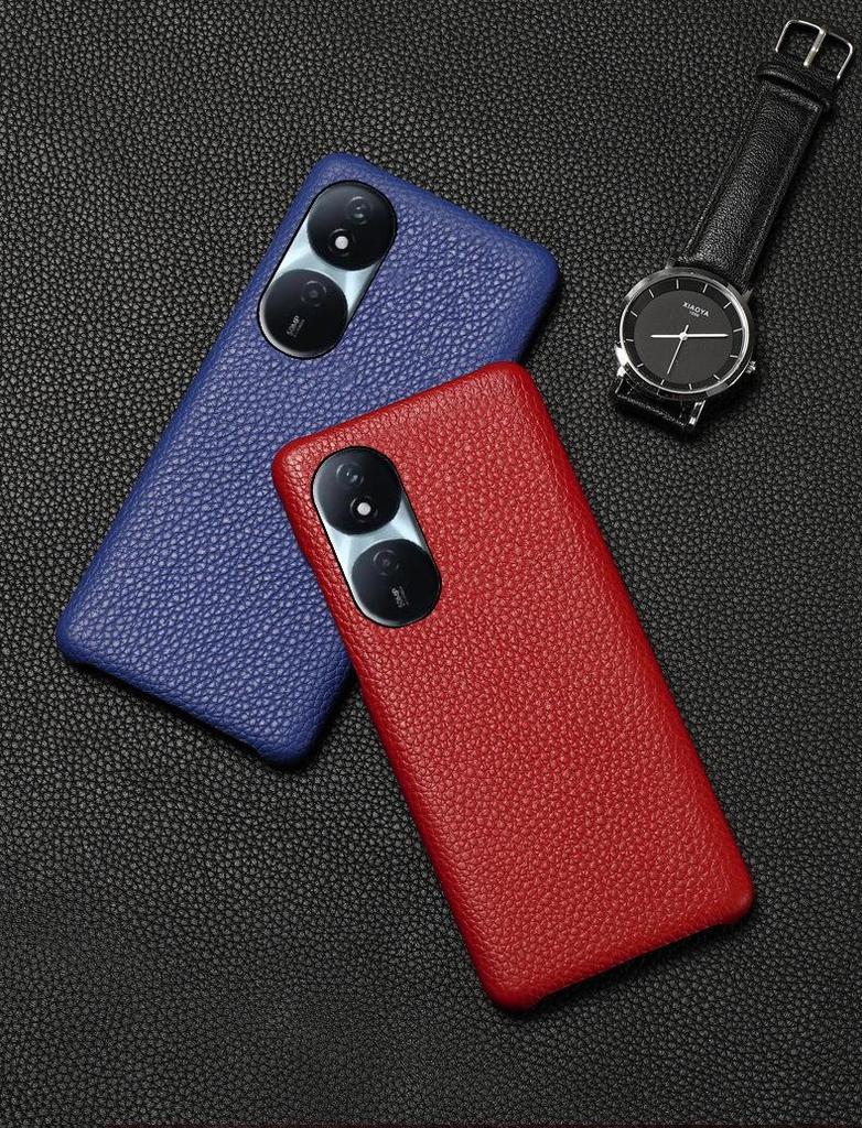 Защитный чехол для Honor Play 50 Plus из коровьей кожи с узором личи