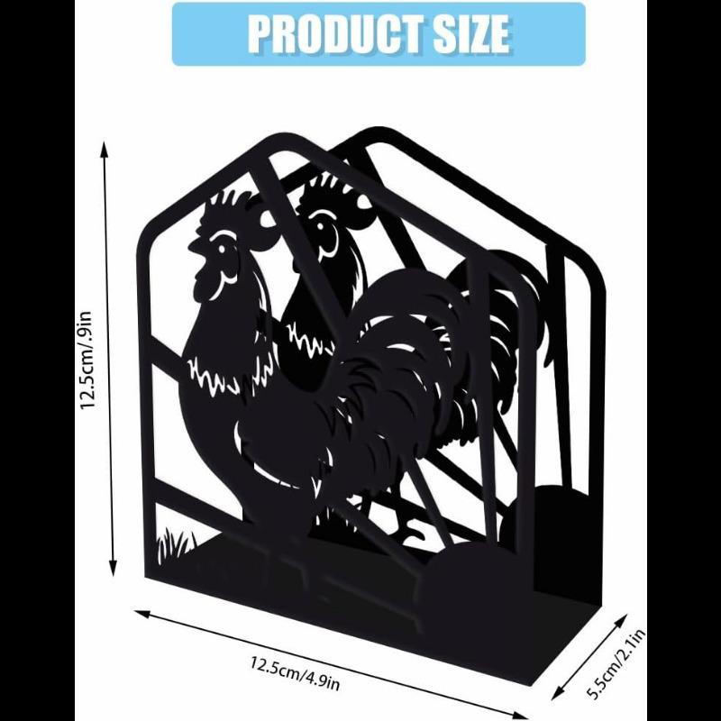 Rooster Iron Freestanding Napkin Holder for Kitchen or Restaurant