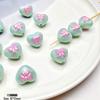 Green Series Hand-Painted Acrylic Beads for DIY Jewelry Making