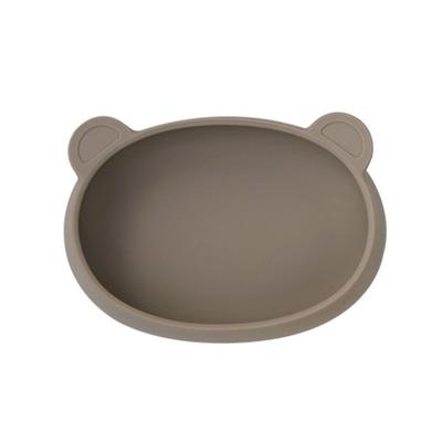 Силиконовая тарелка для закусок в виде мишки Blue Mama Modooi, бежевая, 1 шт., популярные корейские товары для родителей