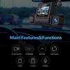 3 Camera Lens Car DVR 3-Channel Dash Cam HD 1080P Dash Camera Dual Lens Dashcam Video Recorder 24H Parking Monitoring Dashcam
