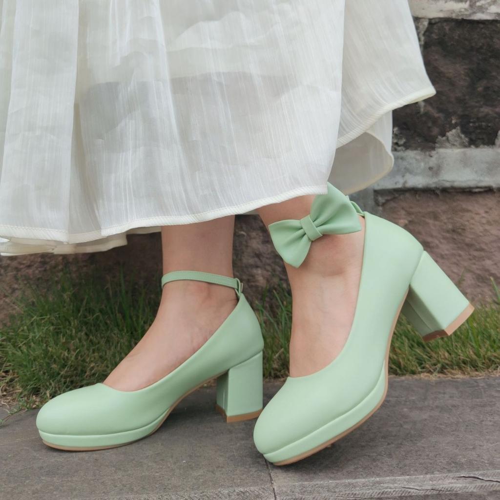 High-heeled Small Leather Shoes Women's Spring and Autumn 2 Solid Color French Wedding Shoes Retro Thick-heeled Thick-soled Raised Mary Jane Shoes