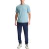 FILA Cycling Casual Solid Color Letter Short Sleeve T-Shirt Men Tops Stone-Blue A11M528108F-LB
