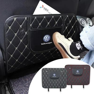 Для Volkswagen 1 шт. Защитная накладка на спинку сиденья автомобиля Автоаксессуары для интерьера Для Volkswagen VW Jetta Polo T4 T5 T6 Sharan Touareg Gol T-