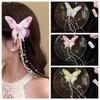 Сетчатая кисточка Заколка-уточка Имитация жемчуга Заколка-бабочка для волос Фея-бабочка Шпилька для волос Ежедневно