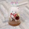 [Petit Lou] Birthday Teddy Bear & Mini Bouquet, Flower Glass Gift tete (September)