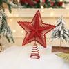 Three-Dimensional Sequined Star Tree Topper - Five-Pointed Christmas Decoration