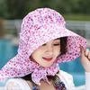 Floral Print Tea Picking Cap Quick Drying Headscarf Hat Sun Hat  for Women Spring and Summer