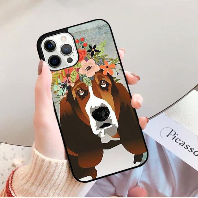 Basset Hound Dog Phone Case Back Cover for iPhone 17 Air 16 15 14 13 11 12 Pro Max Plus Shell Coque