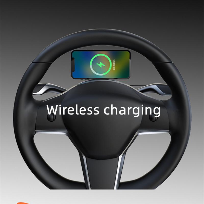 Magnetic Wireless Car Phone Holder For Tesla Model 3 Y 2025 Car Charger Holder Mounts Adsorbable Smartphone Holder Accessoires