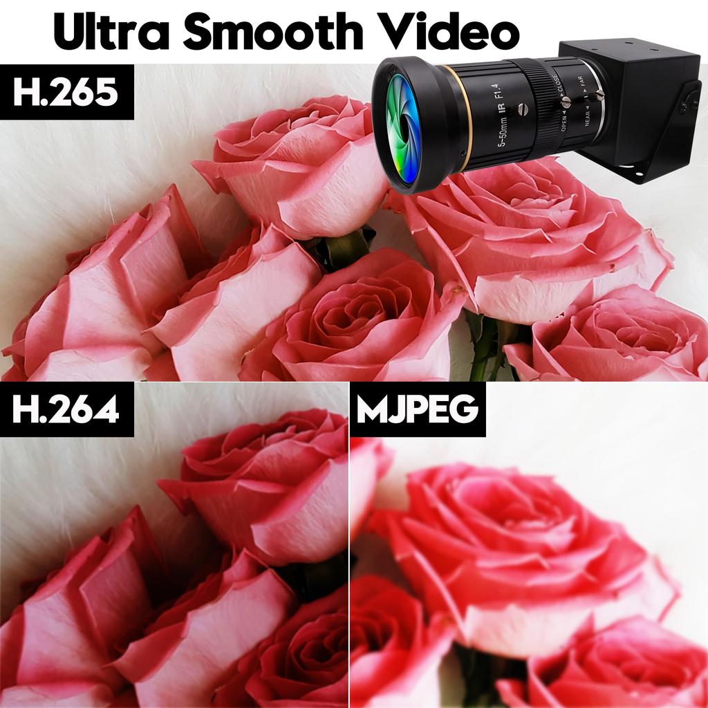 ELP HDMI USB 4K Simultaneous Output Video Conferencing 10X Optical Zoom USB Computer Webcam for Industrial and Training Webcam, Camera, Camera, H.265,