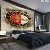 Feyenoord Custom Name Wall Tapestry Aesthetic Wall Hanging Printed Fabric Blanket Decorative Tapestries For Bedroom Living Room Home Decor