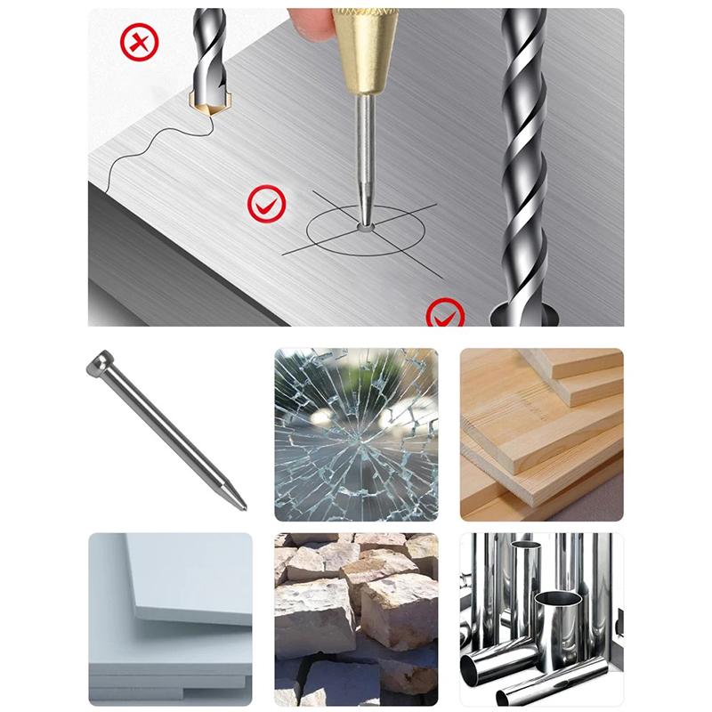 HSS CO Cobalt Step Drill Bit Straight Spiral Groove Hex Shank Metal Stainless Steel Hole Saw Cutter Stepped Drilling Power Tools