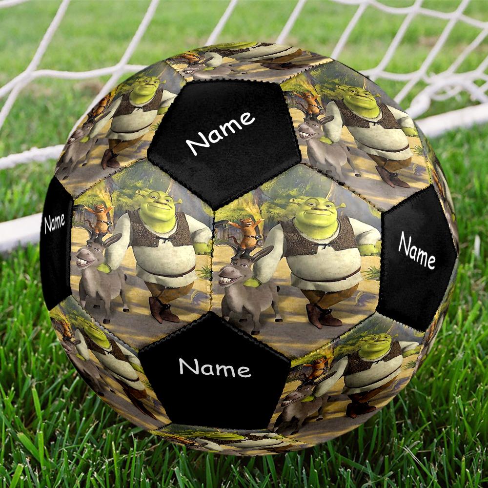 Custom Name Shrek Theme Size 5 Soccer Ball, Suitable for Both Indoor and Outdoor Matches, a Gift Suitable for Everyone.