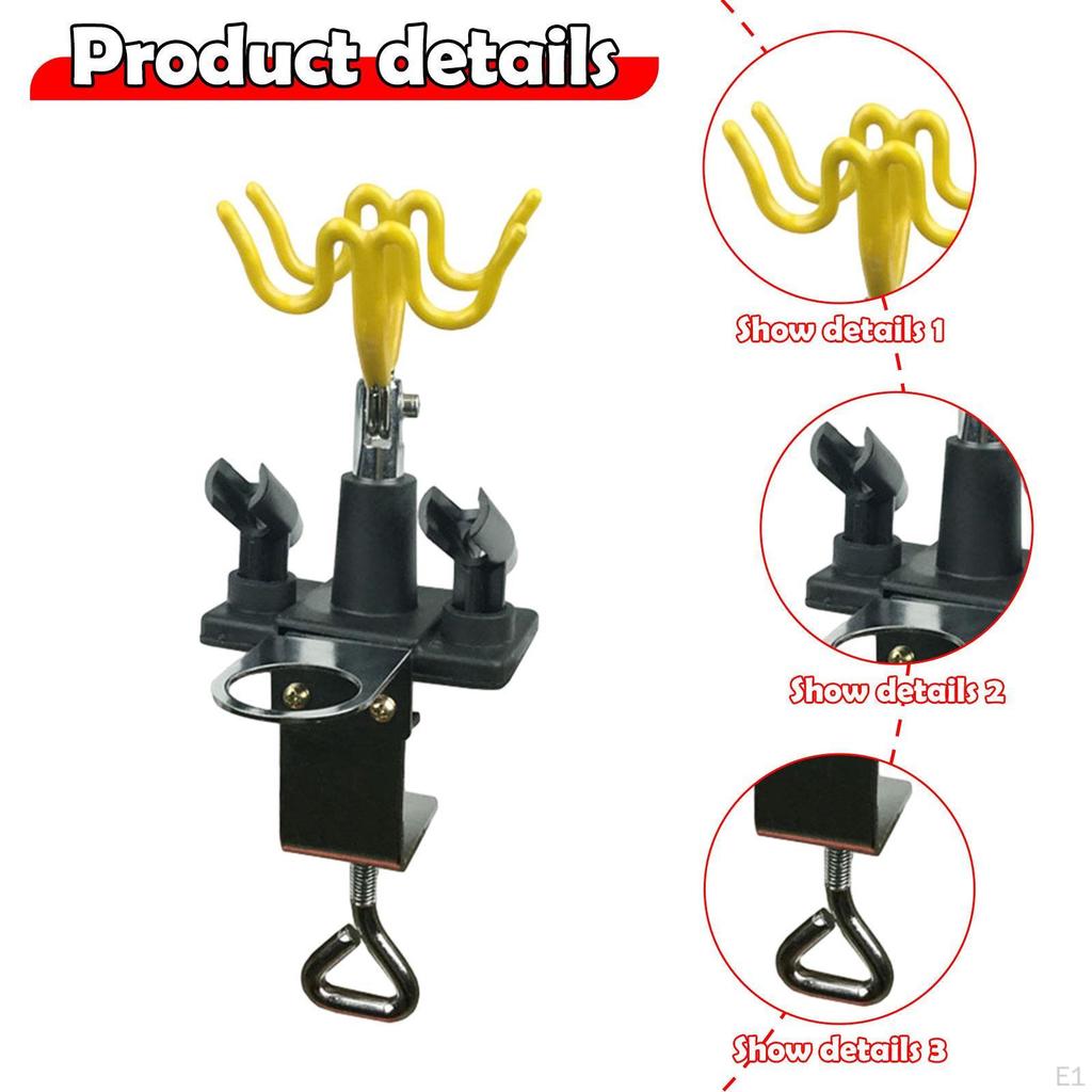 Держатель Подставка Прочный Регулируемый Зажим для Края Стола Вмещает 4 es