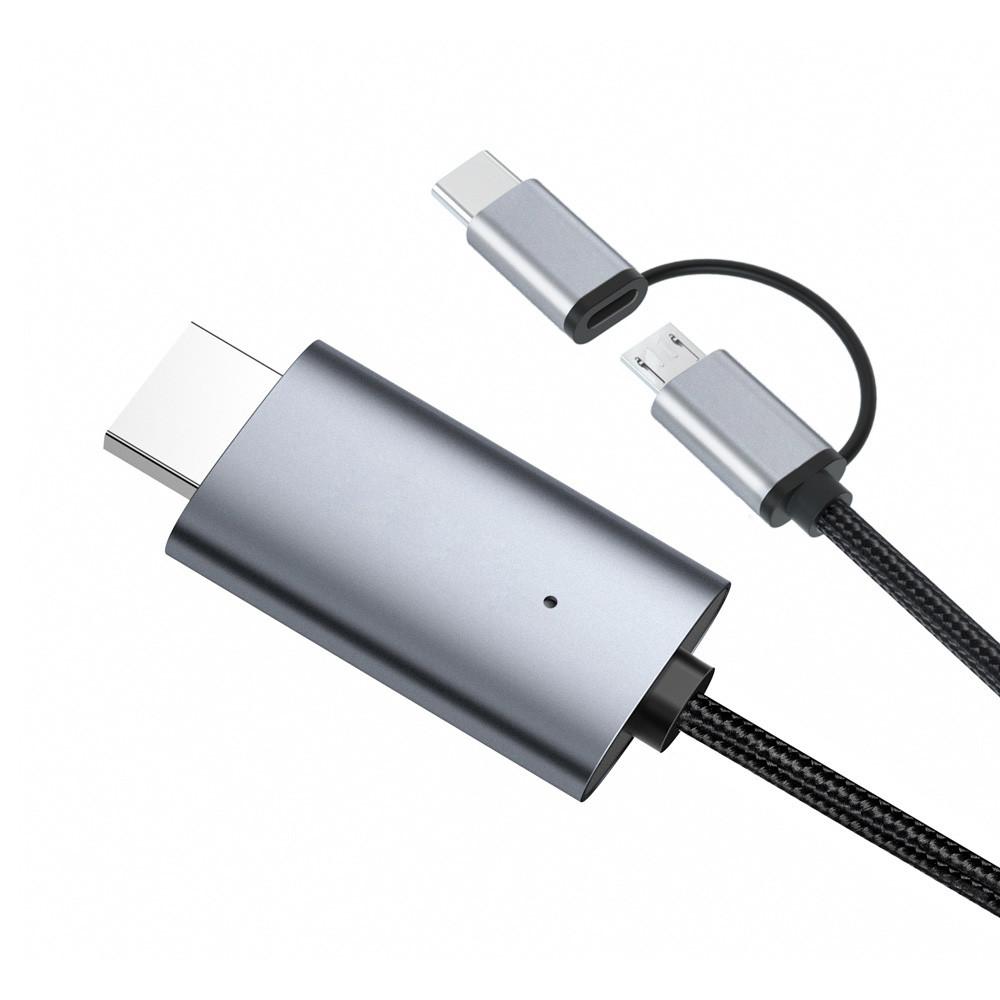 HD 1080P Type C USB 3.0 к HDMI-совместимый кабель для подключения устройств Android к телевизору, проектору, дисплею для телефонов Android, планшета к телевизору для MacBook, Pixel, iPad, Dell