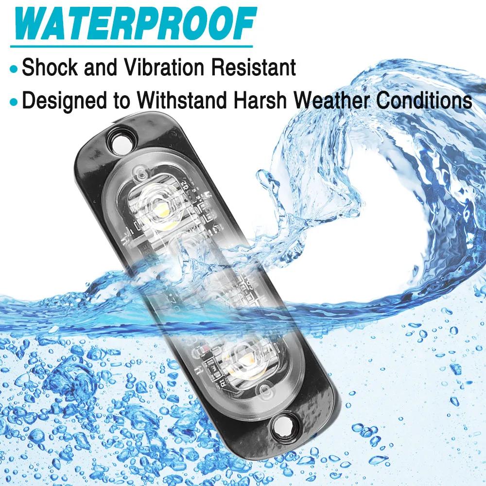 4 светодиодных стробоскопических сигнальных огня для автомобиля, светодиодные габаритные огни, автоприцеп, грузовик, фургон, задние фонари, 12 В-36 В, универсальные