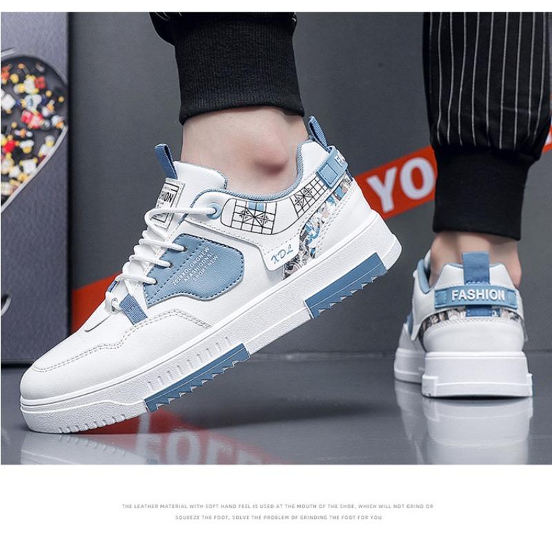 Мужские кроссовки Color Block Нескользящая платформа Повседневные скейт-туфли Модная уличная обувь