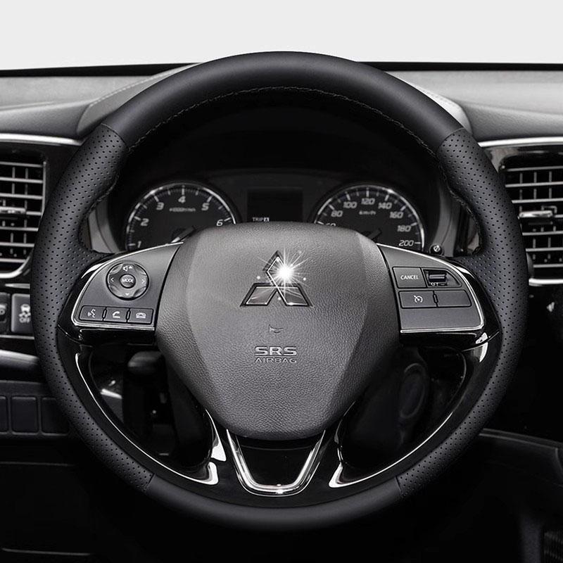 Ручная прошивка Углеродное волокно Кожа Рулевое колесо автомобиля Для Mitsubishi Outlander 2016 - ASX18 Eclipse Cross 2018